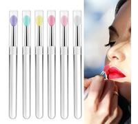 6 PCS Silicone Lip Brush, Silicone Applicator Reusable Balm, Nail Art & Makeup Tools for Eyeshadow and Cream Mask