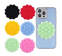 6 PCS Silicone Phone Suction Pad Hands-Free Holders - Non Slip Case Mount Multipurpose Sticky Grip for Mobile Phones in Car, Selfies and Videos