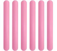 6 Pcs Silicone Rubbber Slap Bracelets Plain Slap Bracelets Wrist Soft and Safe Slap Bands Wrap Band for School Party Favors DIY Painting Wristband Craft Project Birthday Halloween Christmas (Pink)