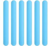 6 Pcs Silicone Rubbber Slap Bracelets Plain Slap Bracelets Wrist Soft and Safe Slap Bands Wrap Band School Party Favors DIY Painting Wristband Craft Project Birthday Halloween Christmas(Lake Blue)