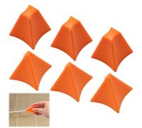 6 PCS Silicone Seam Tools Caulk Sealant Finishing Tool Set Finger Silicone Cone Smoothing Tackle Sturdy Caulking Applicators Caulk Tool for Bedroom/Kitchen/Bathroom/Parlour, Orange