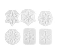 6 Pcs Silicone Snowflake Molds, Christmas Snowflake Templates, Jewelry Pendant Molds, DIY Snowflake Molds, Crystal Drip Molds, Suitable for Making Christmas Snowflakes, Crafts.