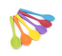 6 Pcs Silicone Spoon,Serving Spoon Nonstick Kitchen Spoon,Heat-Resistant Silicone Kitchen Utensil Set for Cooking Baking Mixing