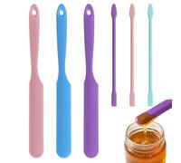 6 Pcs Silicone Wax Stick Set Non-Stick Wax Spatulas Hair Removal Applicator Sticks Reusable Hard Waxing Scraper for Home Salon Body Use