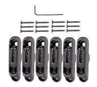6 Pcs Single Individual Bridge Saddles Tailpiece with Screws Wrench Set for 6 String Electric Guitar Bass Parts(Schwarz)