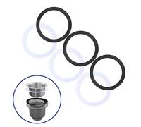6 PCS Sink O Ring Seal Washer, Sink Plug Rubber Seal and Sponge Seal Drainer Rubber O Rings Sealing Gaskets Replacement Accessories for Kitchen Plug Bathroom Sink Waste Washers-Black & White