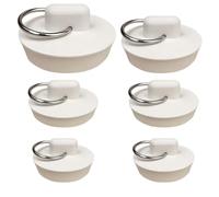 6 PCS Sink Plug Replacement, Bathtub Stopper Rubber Drain Stopper Kitchen Sink Plug With Hanging Ring, For Bathtub, Bathroom And Kitchen (4 Sizes)