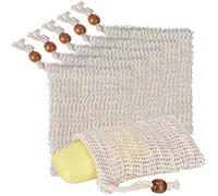6 Pcs Sisal Soap Bag Soap Saver Pouch Eco Friendly Exfoliating Soap Saver Pouch for Foaming or Drying Soaps for Baths and Shower