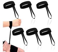 6 PCS Ski Glove Leash, Anti-Lost Adjustable Ski Glove Wrist Straps, Durable Safety Straps for Secure Gloves Storage, Ideal for Skiing, Snowboarding Winter Outdoor Sports (black01)