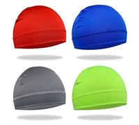 6 Pcs Skull Cap Sweat Wicking Helmet Liner Breathable Cycling Beanie Running Sports Hat Cooling Head Wraps for Men, Colorful Pack