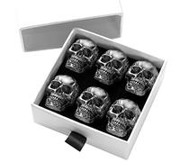 6 Pcs Skull Refrigerator Magnets,Cool,Strong,Cute,Funny Goth Fridge Magnets for Adults, for Kitchen Decor,Office Whiteboards, and Lockers, Pins for Maps, Calendars, Files, Notes, and Photos (Black)…