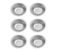 6 Pcs Small Round Paint Tray Stainless Steel Paint, Mouthless