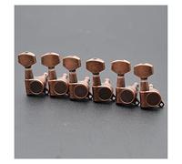 6 Pcs Small Square Buttons Sealed Guitar Tuning Peg Locking Machine Head For Acoustic Electric Guitar Guitar Knobs Tuning Keys (Color : 6R)