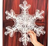 6 Pcs Snowflake Balloons Transparent Winter Snowflake Foil Balloons for Christmas Party Decorations, Frozen Theme Birthday, Winter Wonderland Decor, Holiday Event, Baby Shower