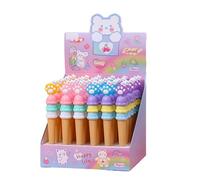 6 PCs-Soft cat Claw ice Cream Gel Pen Fresh and Exquisite Personalized Stationery-Carbon Black