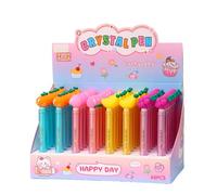 6 PCs-Soft Fruit Modeling Gel Pen Fresh Creative Stationery-Carbon Black