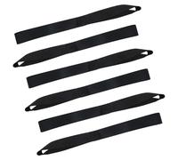 6 PCS Soft Loop Tie Down Straps, Motorcycle Tie Down Straps 4500LB Breaking Strength Heavy Duty Webbed Nylon Lashing Loops for Securing Trailer Bike Motorcycles UTV Dirt Bike Lawn Equipment (Black)