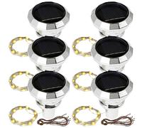 6 Pcs Solar Wine Bottle Lights, Waterproof 2M 20 LEDs Copper Wire String Lights for DIY Bottles and Jars, Outdoor Diamond Cork Light for Wedding Christmas Party Decorations (White Light)