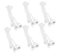 6 Pcs Spare Cord Pull for Ceiling Switch, Nylon Pull Cord Light Switch Bathroom Light Pull Cord White Light Switch Pull Cord Light Cord Pull String for Bathroom Bedroom