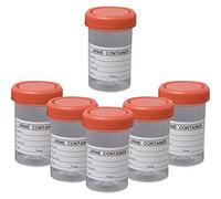 6 Pcs Specimen Containers Bottle 60 ML Medical Specimen Collection Containers Urine Container for Experiments