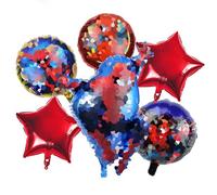 6 Pcs Spider Foil Balloons, Spider Birthday Party Decorations Balloon Supplies