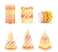 6 PCS Spiral Cone Fidget Toy, 3D Printed Spiral Fidget Toy, Impossible Cone Fidget Toys Set with 6 Unique Shapes, Stress Relief Desk Decorations for Kids and Adults