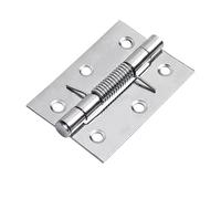 6 Pcs Spring Loaded Hinges for Cabinets Stainless Steel Self Closing Door 2inch 3inch 4inch Hardware for Wooden Doors(4inch 100x62x1.3mm)