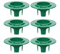 6 Pcs Sprinkler Head Protector Plastic Sprinkler Donut Guard for Lawn 6.69 in Circle Shaped Donut with 3.5 in Inner Diameter Green Outdoor Lawn Spray Guards