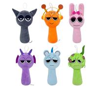 6 PCS Sprunki Plush Toys,9.8" Funny Sprunki Plushies for Games Fans,Soft Stuffed Animal Pillow Figure Doll Christmas Birthday Gifts for Kids,Ideal Stocking Stuffers for Boys,Girls (Style B)