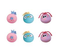 6 Pcs Squeeze Toys Pop Up, Funny Hair Pulling Squishy Toys Set, Pull It Hair Soft Stress Relief Fidget Toys, Sensory Educational Party Bag Fillers for Kids Adults & Birthday Gifts (Style 4)