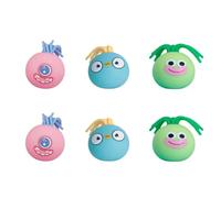 6 Pcs Squeeze Toys Pop Up, Funny Hair Pulling Squishy Toys Set, Pull It Hair Soft Stress Relief Fidget Toys, Sensory Educational Party Bag Fillers for Kids Adults & Birthday Gifts (Style 3)