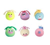 6 Pcs Squeeze Toys Pop Up, Funny Hair Pulling Squishy Toys Set, Pull It Hair Soft Stress Relief Fidget Toys, Sensory Educational Party Bag Fillers for Kids Adults & Birthday Gifts (Style 9)