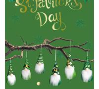 6 Pcs St. Patrick's Day Gnomes Pendant Hanging Faceless Doll Irish Elf Plush Dwarf Doll Ornament Cute Holiday Decoration