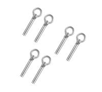 6 Pcs Stainless Steel Expansion Eyebolt Closed Hook 60mm | 304 Grade Metal, 16.8mm Inner Ring, M6 Thread, 10mm Drilling, Vibration-resistant Fixing for Cables