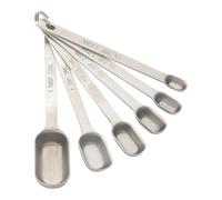 6 PCS Stainless Steel Measuring Spoons Set Multi-Size Stackable Design Engraved Markings for Dry Liquid Ingredients Baking Cooking Essentials