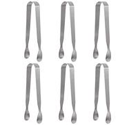 6 Pcs Stainless Steel Mini Serving Tongs - Multi-Purpose Small Tongs for Tea Party, Cafe, Kitchen, Bar, Barbecue, Buffet