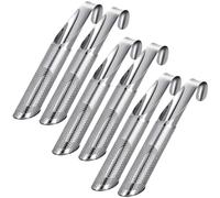 6 Pcs Stainless Steel Tea Infusers for Loose Leaf Tea, Fine Mesh Strainers for Single Cup, Cylinder Design with Hook Handle, Reusable Tea Diffusers, 5.75 in/14.6 cm Length