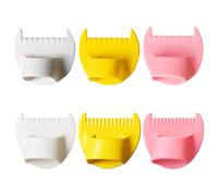 6 Pcs Stitch Lock & Sewing Gauge Set, 3mm & 4mm Thumb Guide Needle Gauges in White, Yellow, Pink - Quilting Ruler for Straight & Curved Seams, Sewing Measuring Tool for Hemming & DIY Craft
