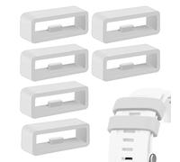 6 Pcs Strap Loop for Garmin Forerunner 245/245 Music/645/645 Music Wristband Loop, 20mm Lock Ring Replacement Watch Band Ring Smartwatch Keeper Grey