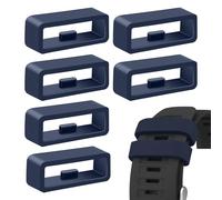 6 Pcs Strap Loop for Garmin Forerunner 255, 265, Venu 2/Venu 3/Vivoactive 4, 22mm Lock Ring Replacement Watch Band Ring Smartwatch Keeper Deep blue