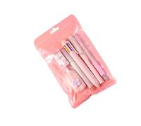 6 Pcs Student School Stationery Multicolor Pens Pencils Retractable Gel Eraser Correction Tape Highlighter Ergonomic and Pencil Set