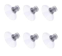 6 PCS Suction Cups, Clear Suction Pads Plastic Sucker Pads, Suction Holder with Knurled Nut Window Suckers for Glass Mirror Window Wall Door and Other Smooth Flat (M4(4x4x1.1cm), Count, 6)