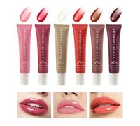 6 Pcs Summer Lip Balm, Summer Lip Gloss, Summer Lip Balm Set Lip Butter Balm Suitable for Nourishing Dry and Cracked Lips Day and Night, Families and Travel for Women Girls