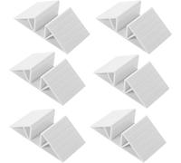 6 Pcs Support Feet for Pet Gate Isolation Fence Gate, Plastic Triangle Fence Reinforcement Fitting Free Standing Dog Gate Fence Panel for Configurable Wood Dog Gate Doggie Guardrail- (White)