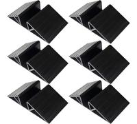 6 Pcs Support Feet for Pet Gate Isolation Fence Gate, Plastic Triangle Fence Reinforcement Fitting Free Standing Dog Gate Fence Panel for Configurable Wood Dog Gate Doggie Guardrail- (Black)