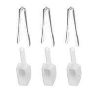 6 Pcs Sweet Tongs and Ice Scoops Sweet Scoops, Sweet Tongs for Pick Mix, Small Tongs for Food, Ice Tongs Suitable for Desserts/Bread/Cake/Ice Cubes