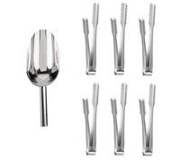 6 PCS Sweet Tongs and Scoops, Stainless Steel Ice Scoop and Sweet Tongs,for Candy Bar Dessert Buffet Bread Cake Kitchen Wedding Party Barbecue