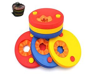6 Pcs Swim Discs Learn to Swim EVA Foam Arm Bands Float For Swimming Baby Kids Children Eco Friendly Up To 12 years Unisex HYGRAD BUILT TO SURVIVE, multicolour
