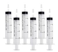 6 Pcs Syringes 30ML Plastic Syringe with Sealing Cap Feeding Syringe for Pets Individually Packaged Reusable Liquid Syringes for Refilling and Measuring Liquids, Scientific Labs Experiment
