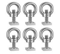 6 Pcs T Track Bolts, M8 x 30 mm Roof Rack Bolt, T Track Adapter Bolt, T-Nut Adapter T-slot Adaptor Bolts and Nuts Set with Washers, for Rail Carrier(M8, Ring)